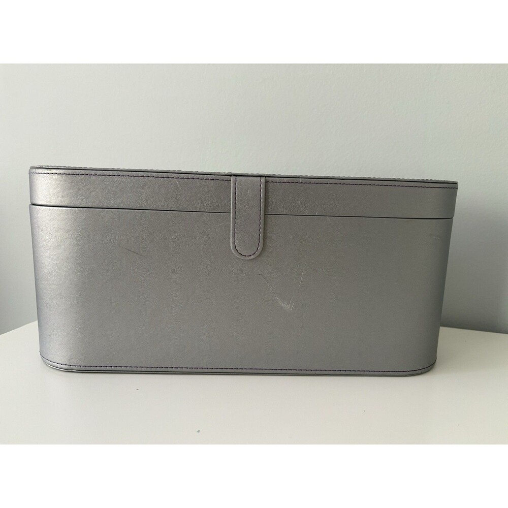 Dyson Supersonic Presentation Case Storage Box Only Silver Black Velvet Lined